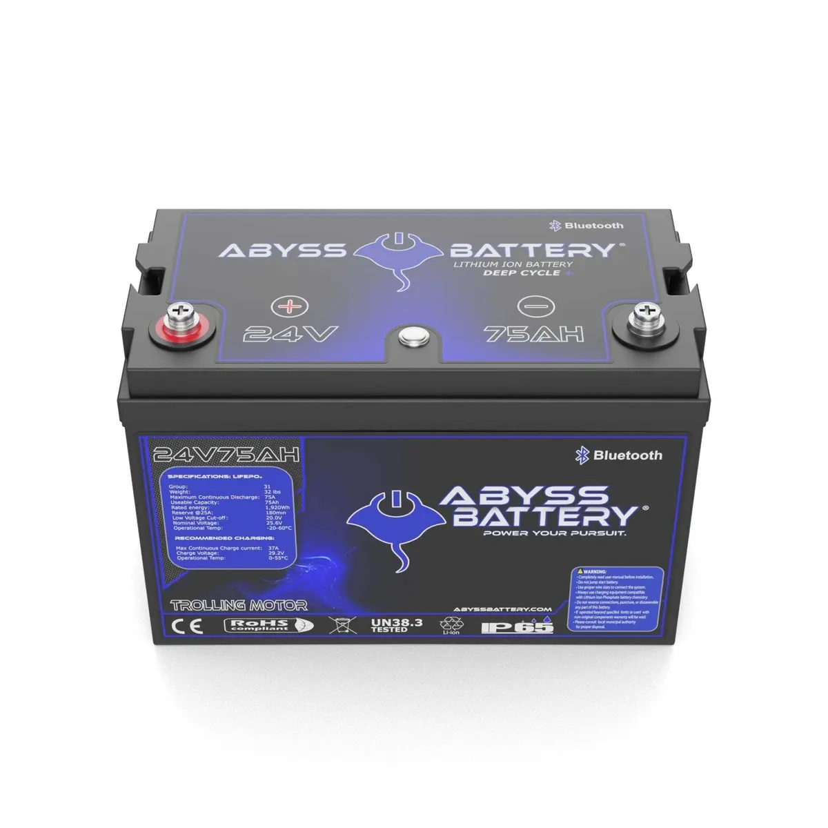 Abyss® 24V 75Ah Lithium Trolling Motor Battery 1