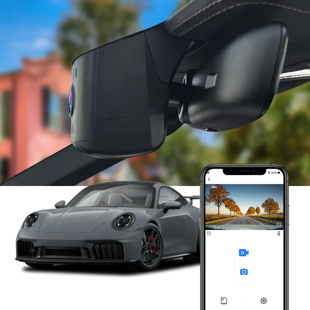Fitcamx Dash Cam For 2025-2026 Porsche 911 (992.2) 1