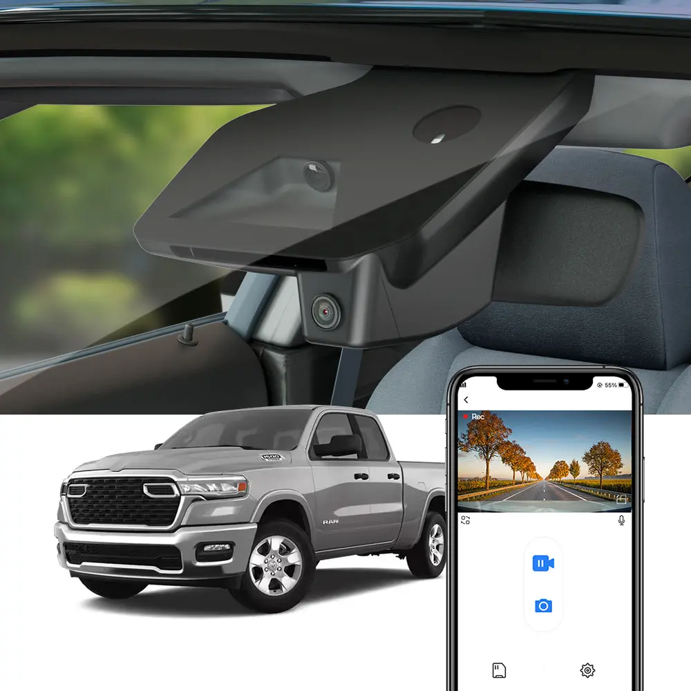 Fitcamx Dash Cam For Ram 1500 Rho Limited Tungsten Longhorn Bighorn Laramie Tradesman Rebel 2025-2026 1