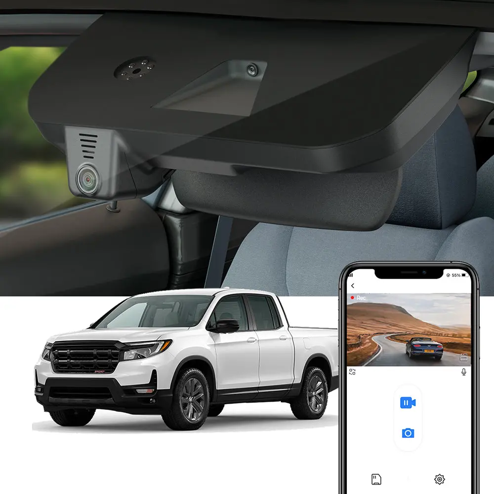 Fitcamx Dash Cam For Honda Ridgeline 2017-2025 1