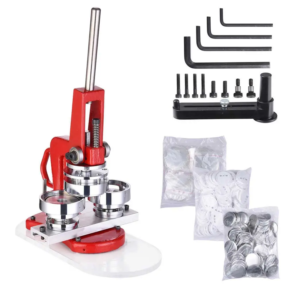 Yescom 2 1/4" Pinback Button Badge Maker W/ 1000 Parts & Circle Cutter 1