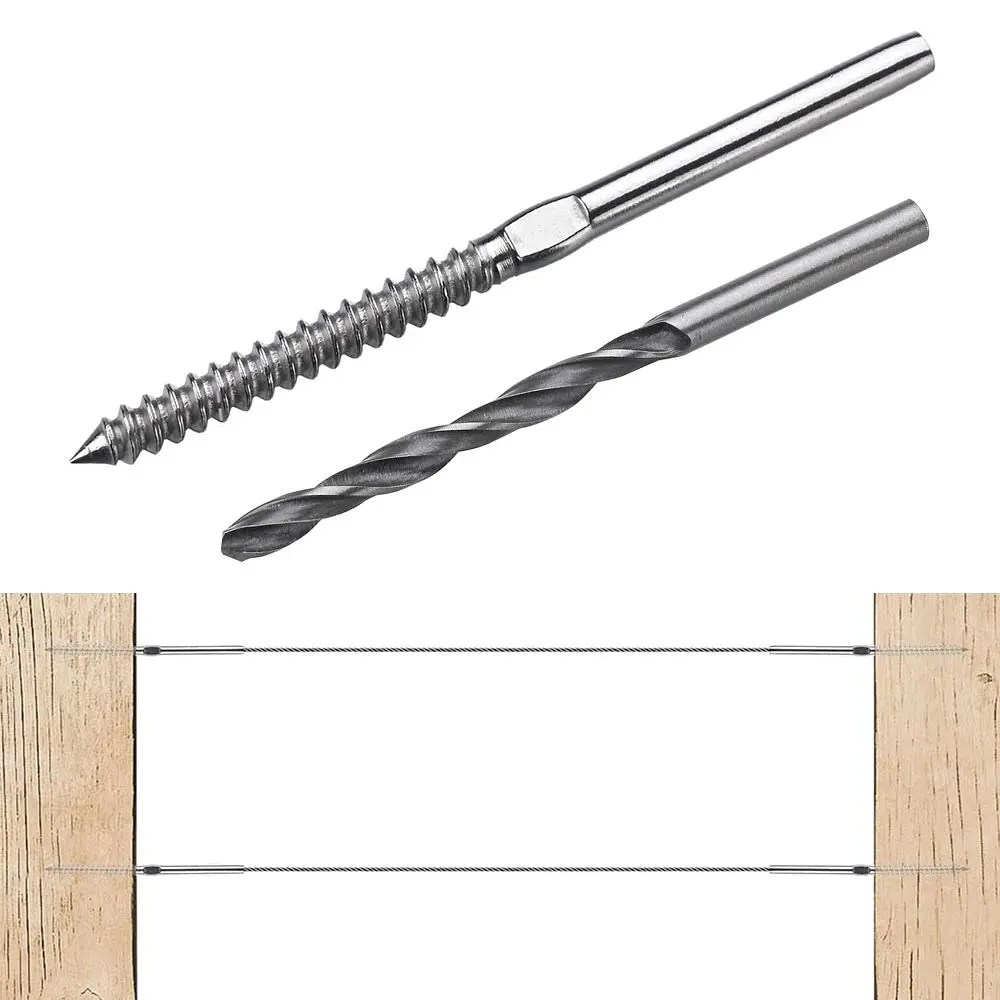 Yescom 40Pcs Swage Lag Screws Left & Right 4In 316 Stainless Steel 1