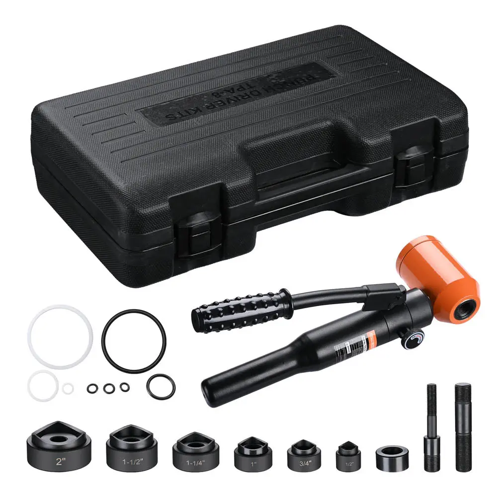 Yescom 8 Ton Hydraulic Punch Tool 1/2-2In Knockout Set 1