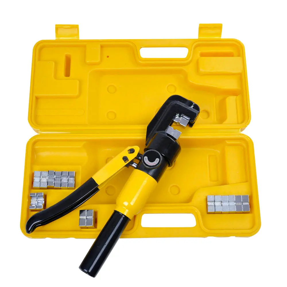 Yescom Hydraulic Cable Terminal Wire Crimping Tool 10-Ton 9Pcs 1