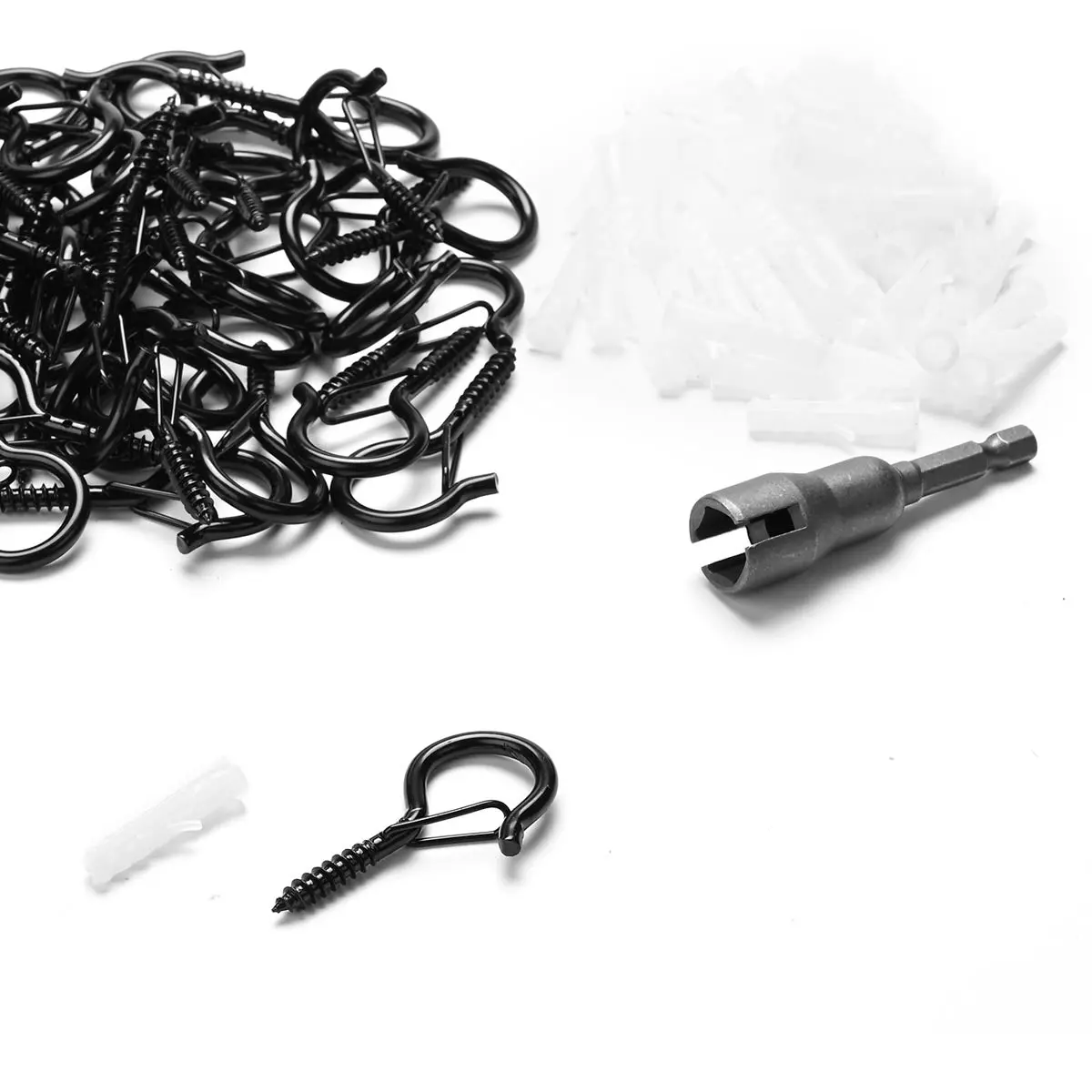 Yescom Q-Hanger Hooks With Safety Buckles 50Ct. (+Wing Nut Driver) 1