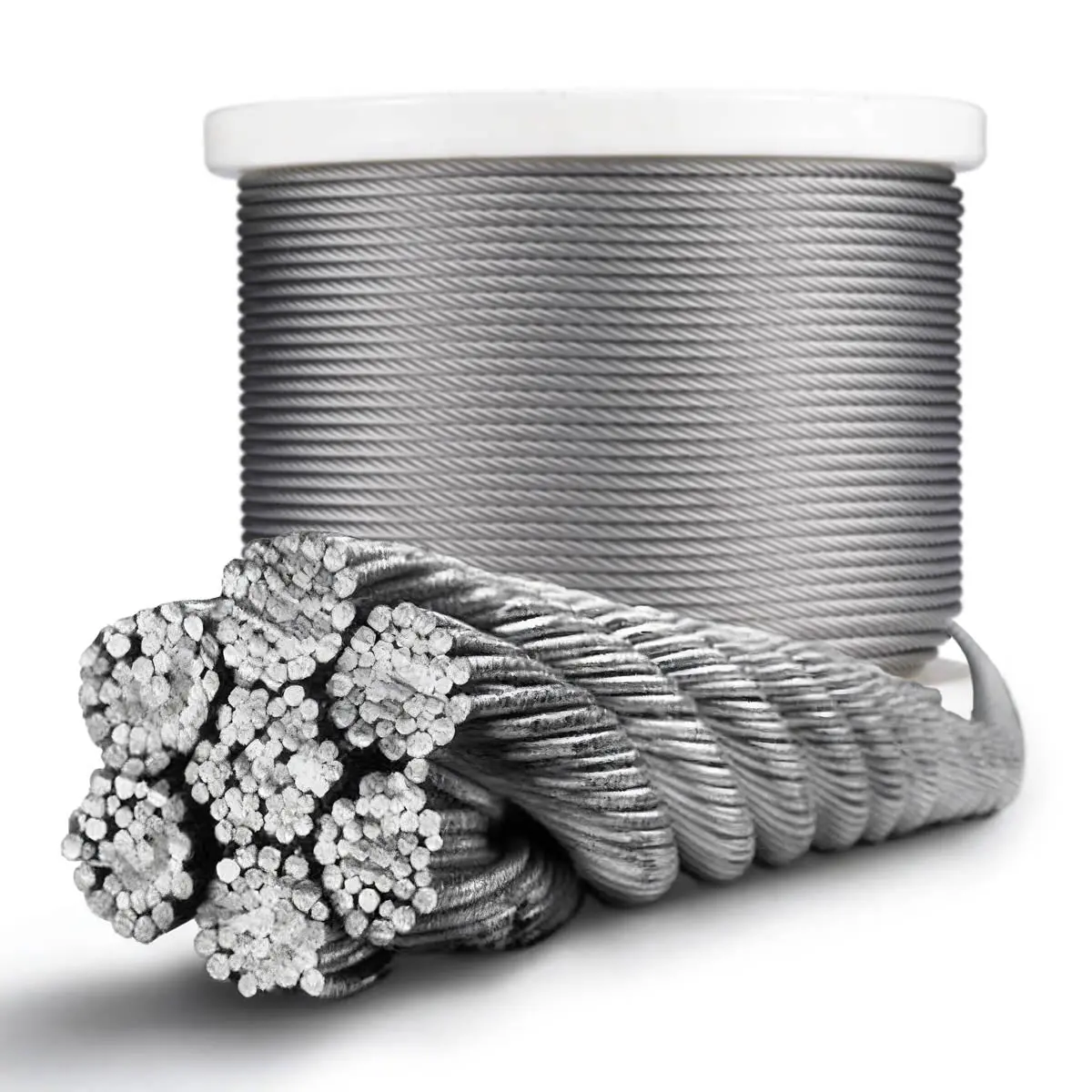 Yescom 4.8Mm Wire Rope Type 316 Stainless Steel, 7X19, 3/16"X500' 1
