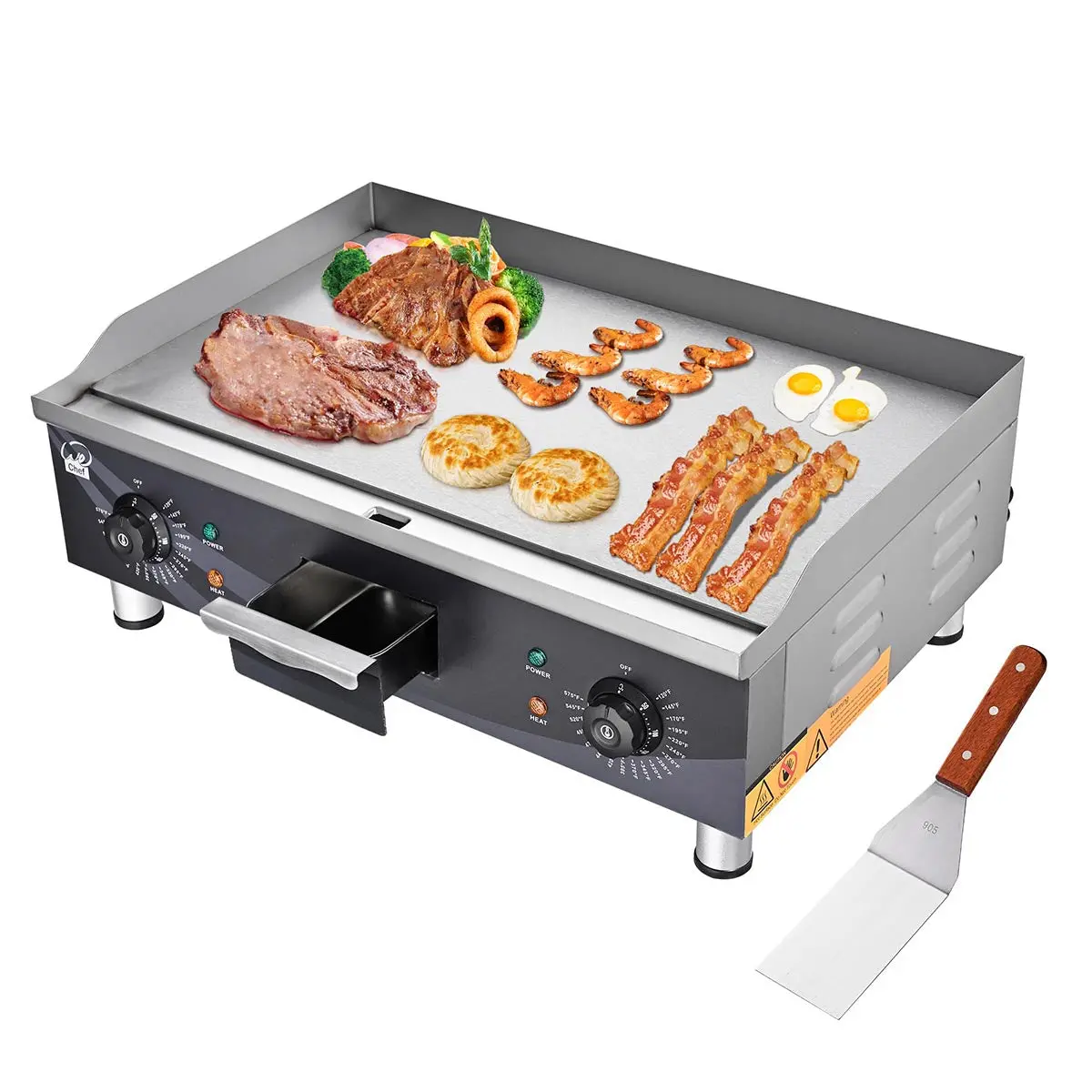 Yescom Electric Countertop Griddle Flat Grill 24In 3500W 1