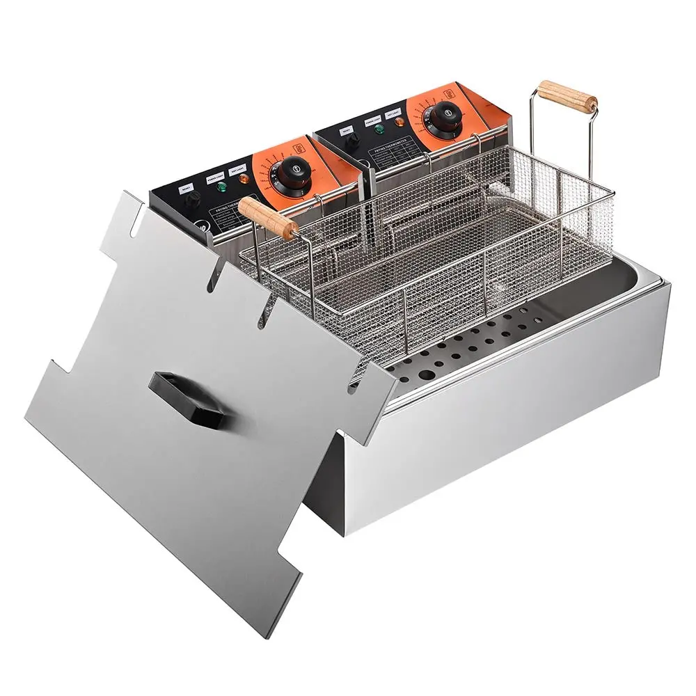 Yescom Electric Fat Deep Fryer Countertop 20L Large Tank 1