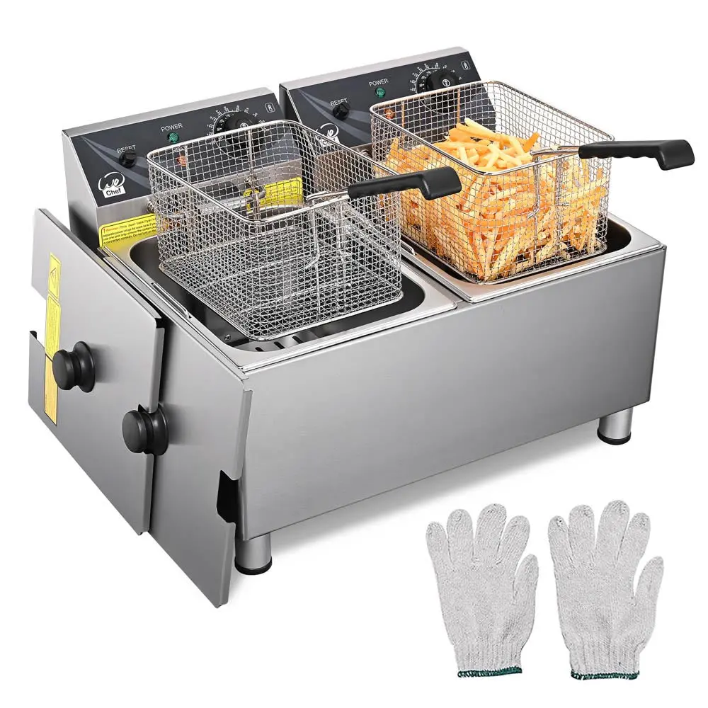 Yescom Commercial Deep Fryer Double Basket 220V 7200W 1