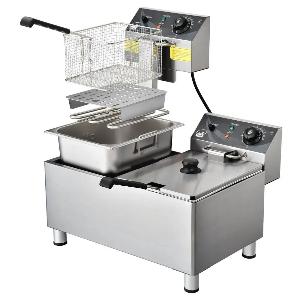 Yescom Commercial Deep Fryer Double Basket 220V 7200W 2