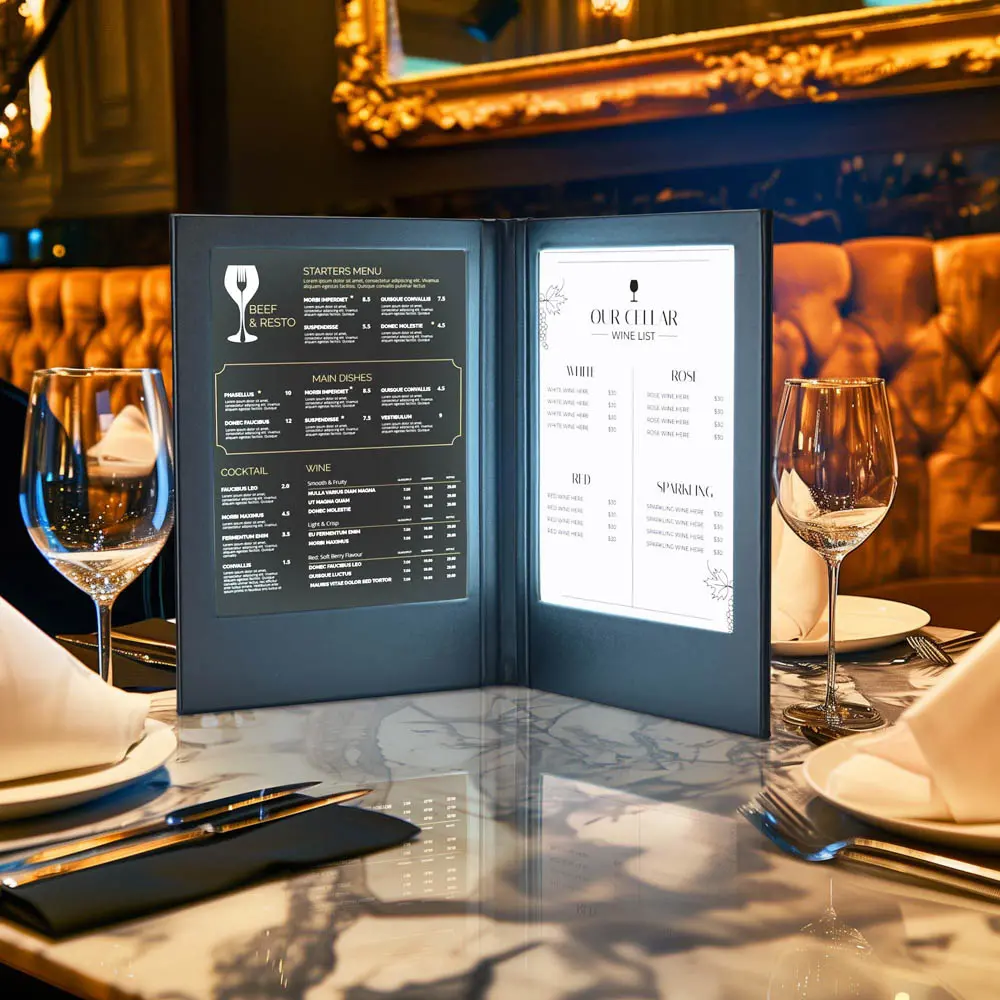 Yescom Led Menu Cover Backlit Menu Holder 1