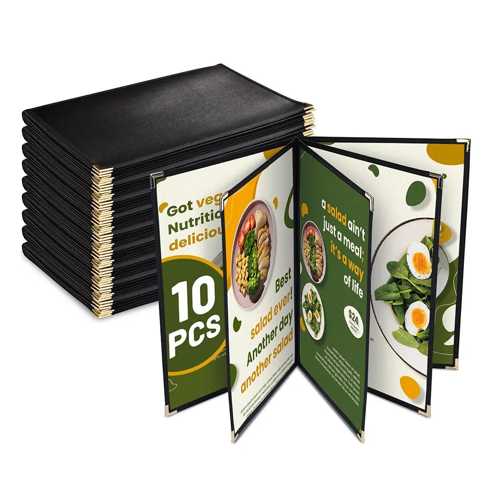 Yescom 8.5X14 Pu Leather Menu Covers Set(10) 5-Page 8-View 1