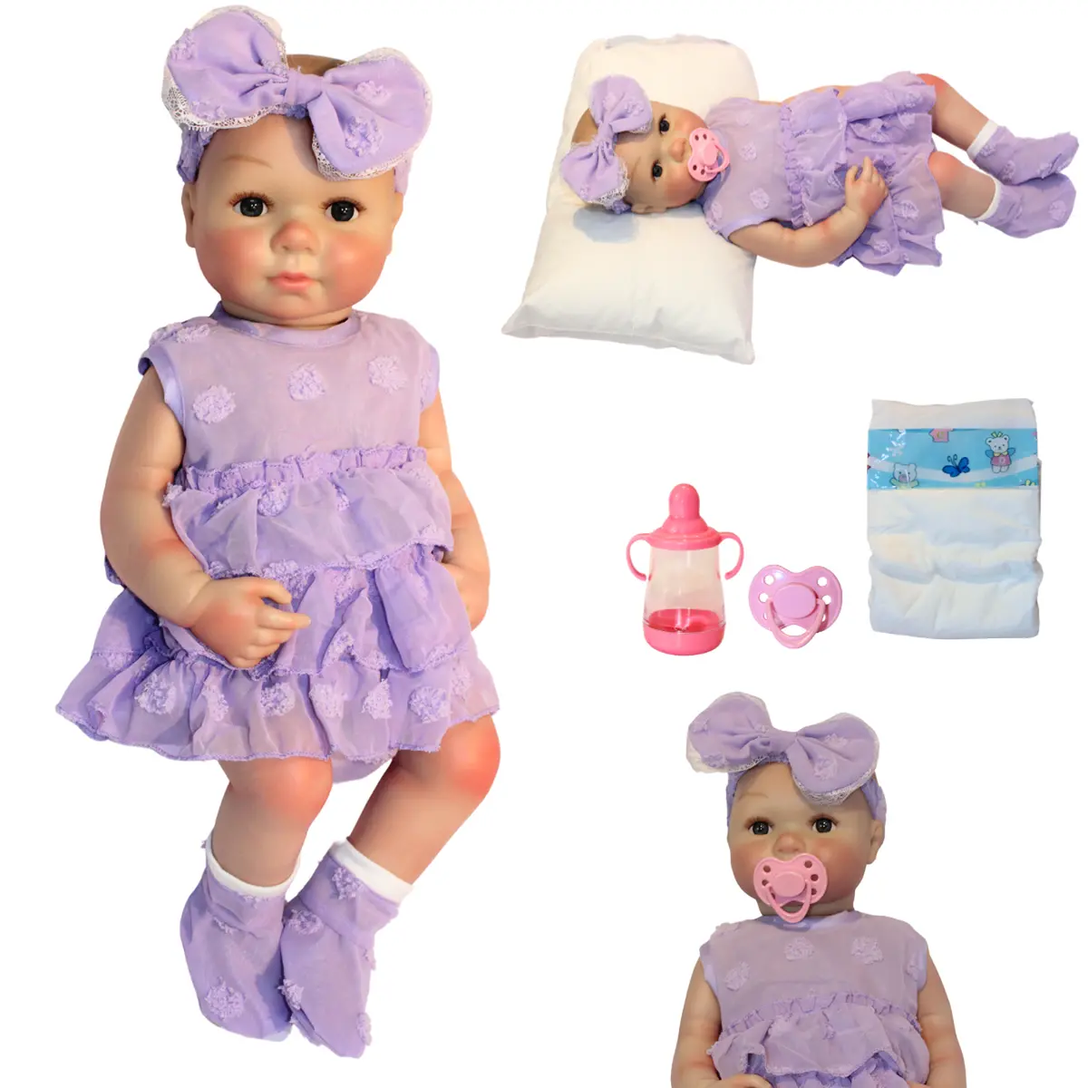 Muñeca Bebé Reborn Violeta - Colección Redoll De 55 Cm 1