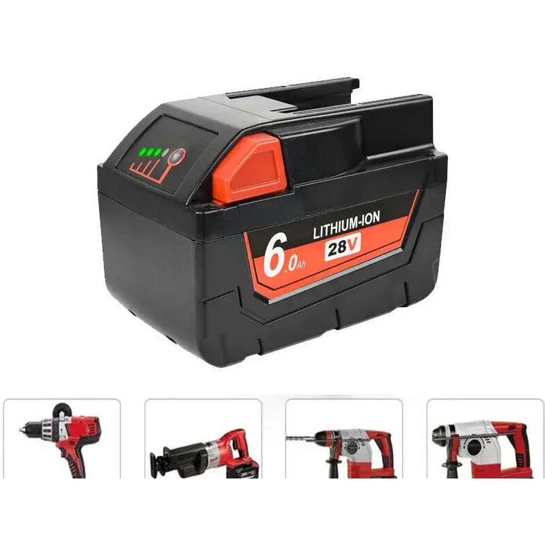 28V Milwaukee M28 Cordless Drill Battery Replacement 48-11-2830 48-11-2850 2