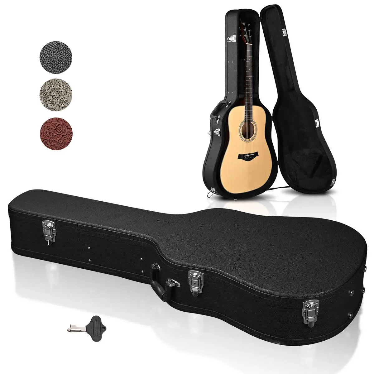 Yescom Acoustic Guitar Case (Stand & Straps Optional Add-On) 1