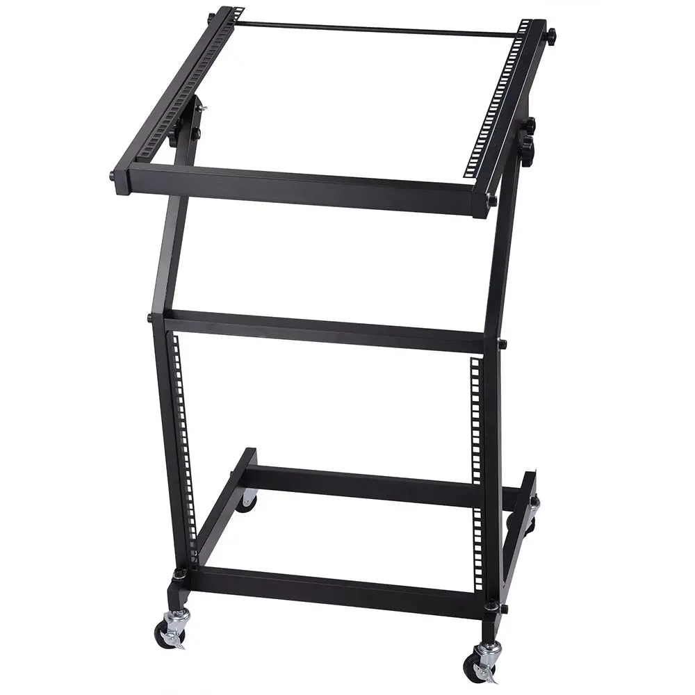 Yescom 19In 9U Space Rolling Audio Mixer Stand Cart Rack Mount 1