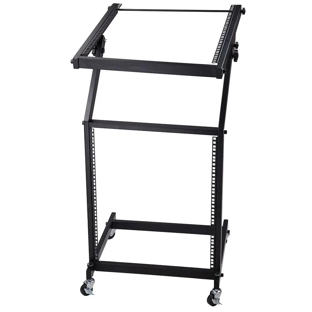 Yescom 19In 12U Space Rolling Audio Mixer Stand Cart Rack Mount 1