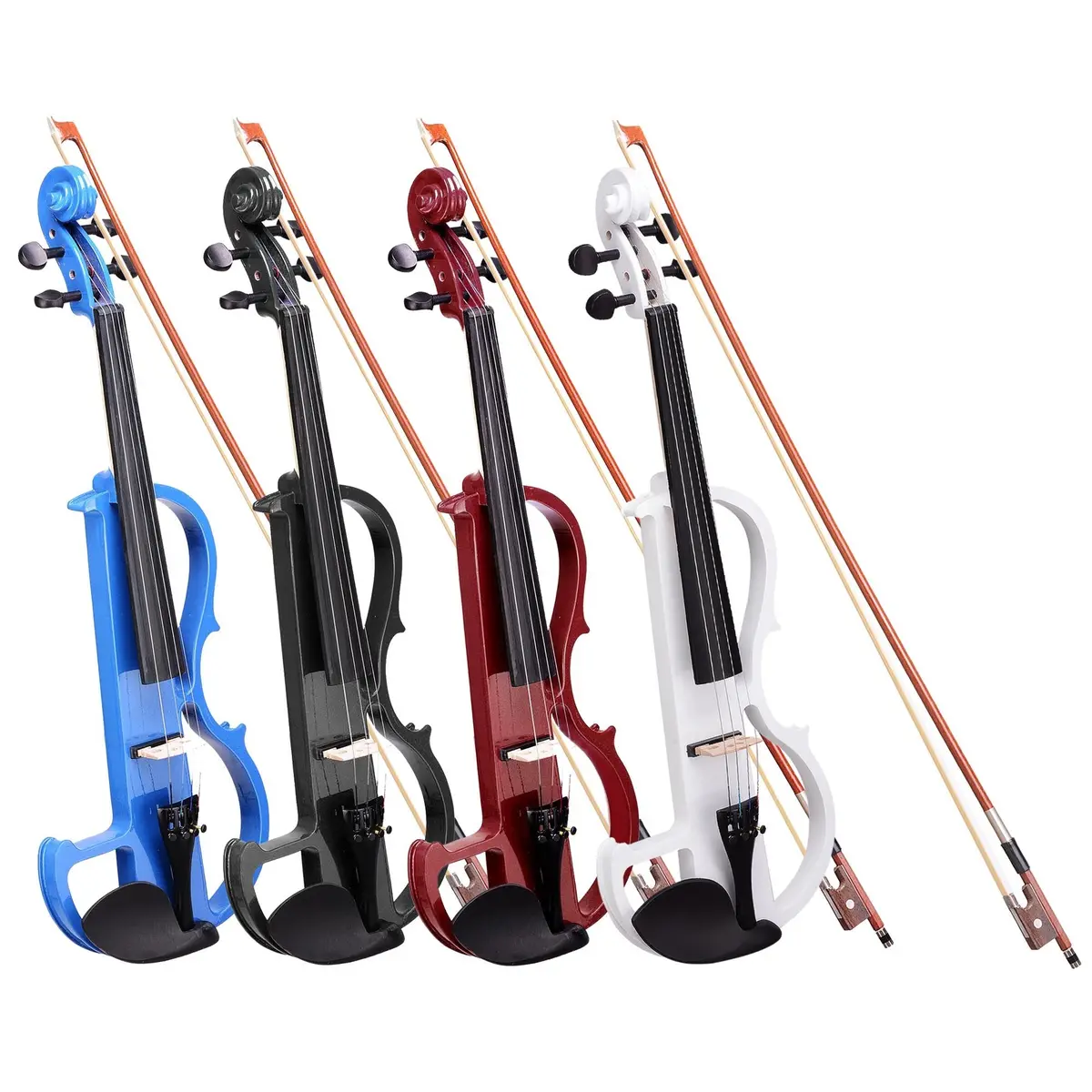Yescom 4/4 Full Size Electric Violin Bow Case Headphone Set 1