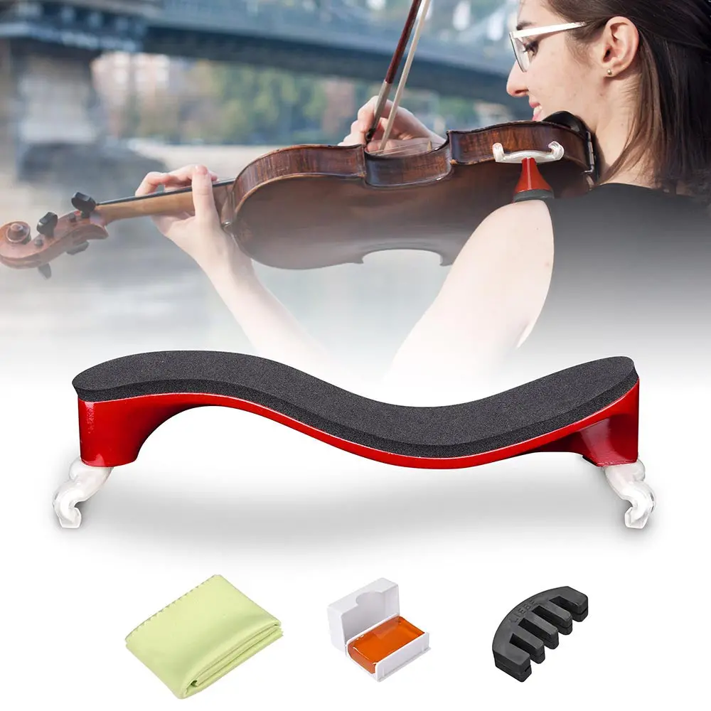 Yescom 3/4-4/4 Violin Shoulder Rest With Adjustable Feet Maple Wood 1