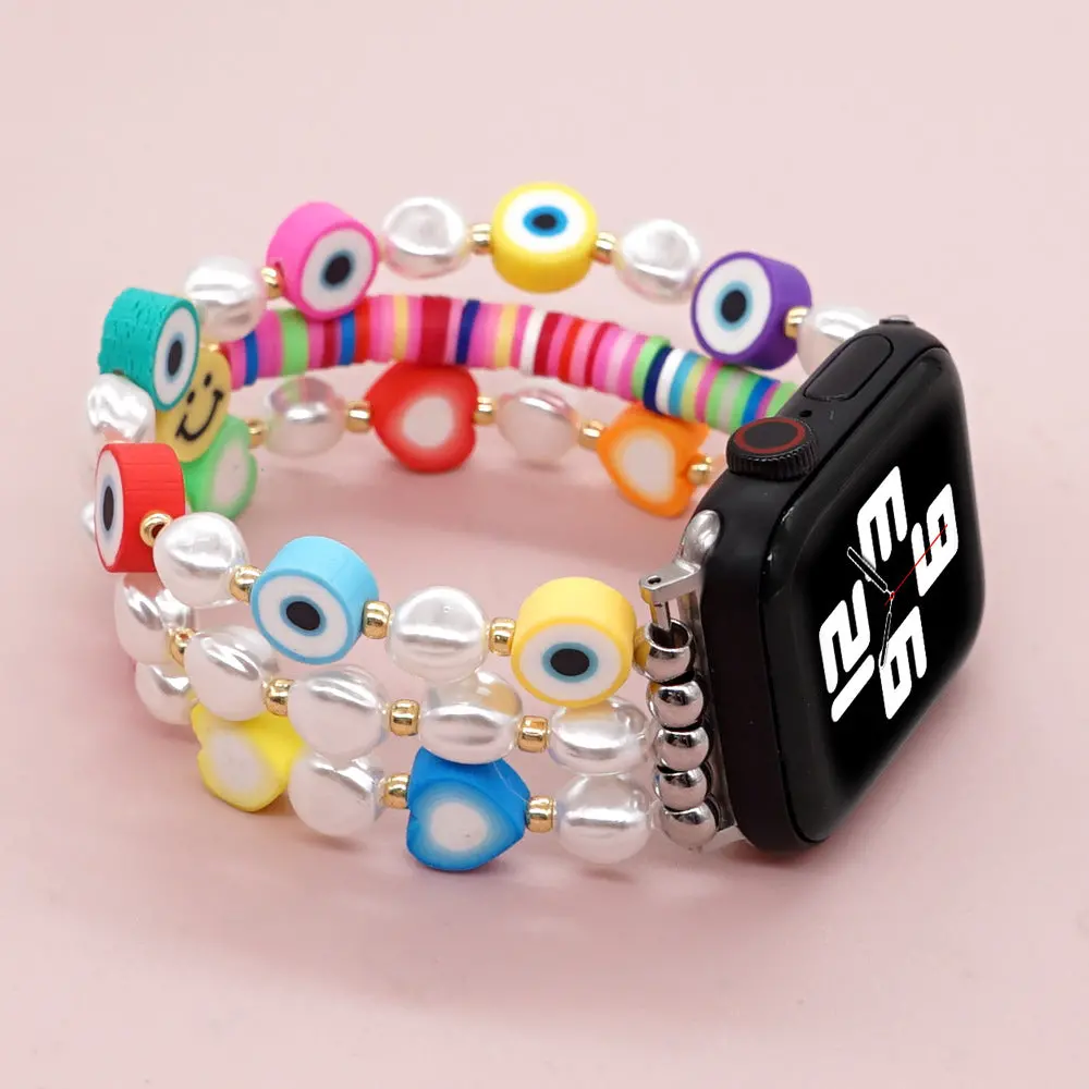Evil Eye Heishi Bracelet Band For Apple Watch Multiple Styles/Colors Available 1