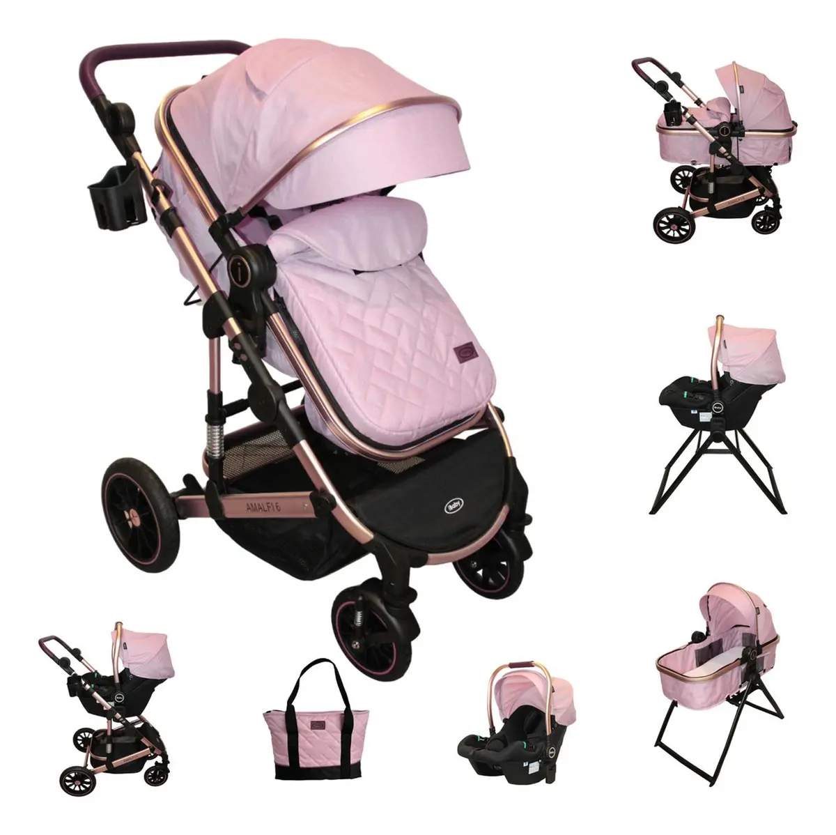 Carriola 6 En 1 | Base Mecedora | Autoasiento | Amalfi Ibaby 2