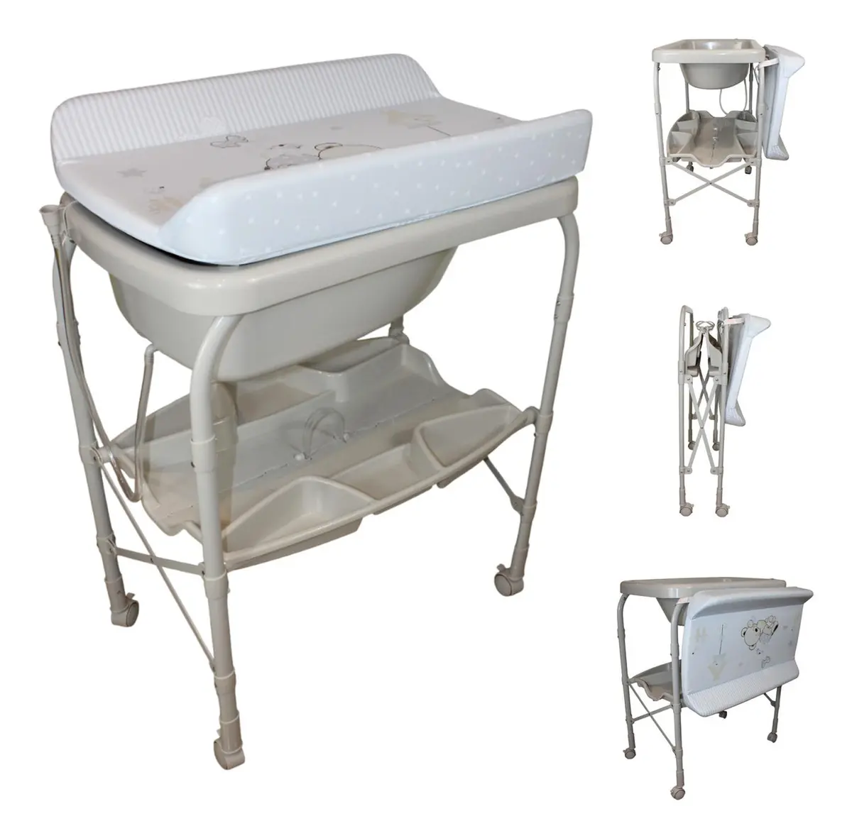 Bañera Para Bebé Plegable Con Cambiador Ibaby - D Aqua Beige D´Aqua 1