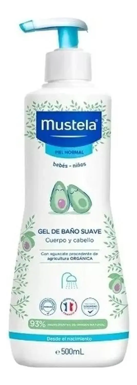 Gel De Ducha Para Bebe Mustela Cuerpo Y Cabello 500 Ml 1