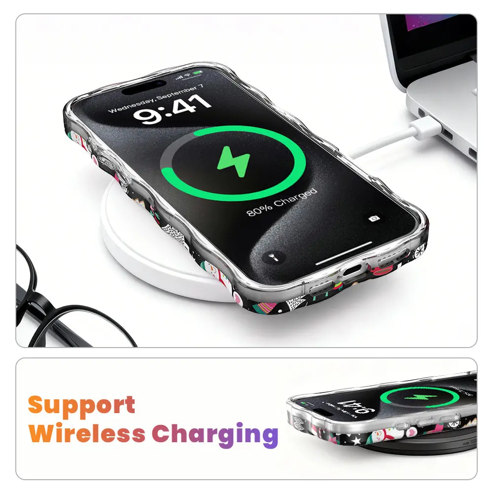 Jolly Wrist-Mas Wavy Luxe Magsafe Case For Iphone 8