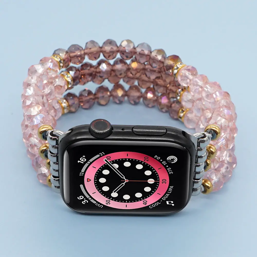 Crystal Bling Heishi Bracelet Band For Apple Watch Multiple Styles/Colors Available 1