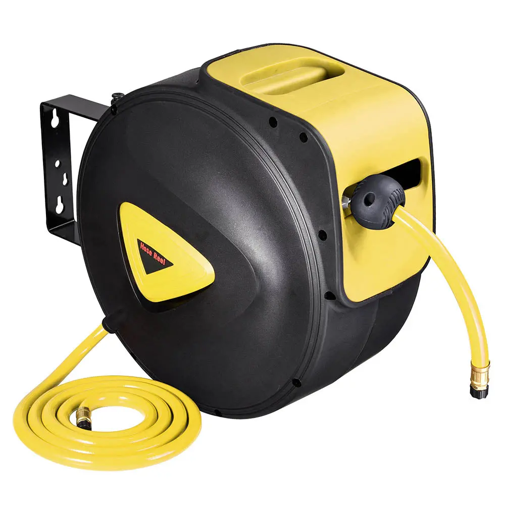 Yescom Retractable Air Hose Reel 65Ft Auto Rewind Wall Mount 3/8In 1