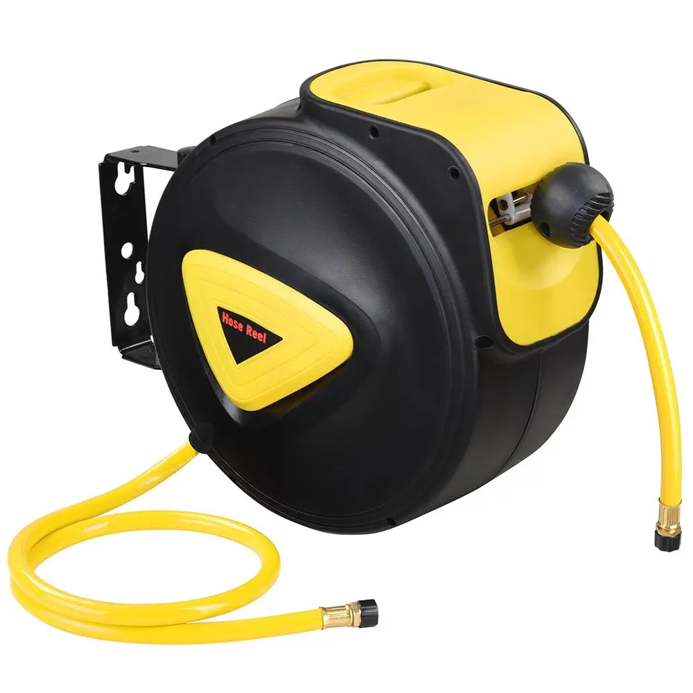 Yescom Retractable Air Hose Reel 33Ft Auto Rewind Wall Mount 5/16In 1