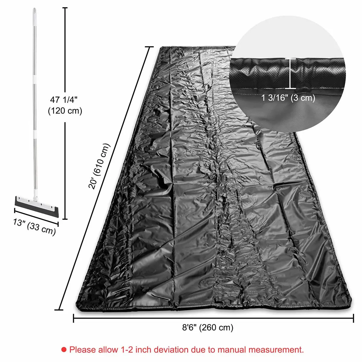 Yescom Garage Floor Containment Mat For Snow 8.5X20ft 2