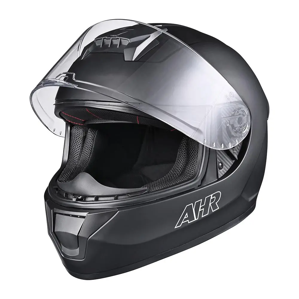 Ahr Run-F3 Dot Motorcycle Helmet Full Matt Black 1