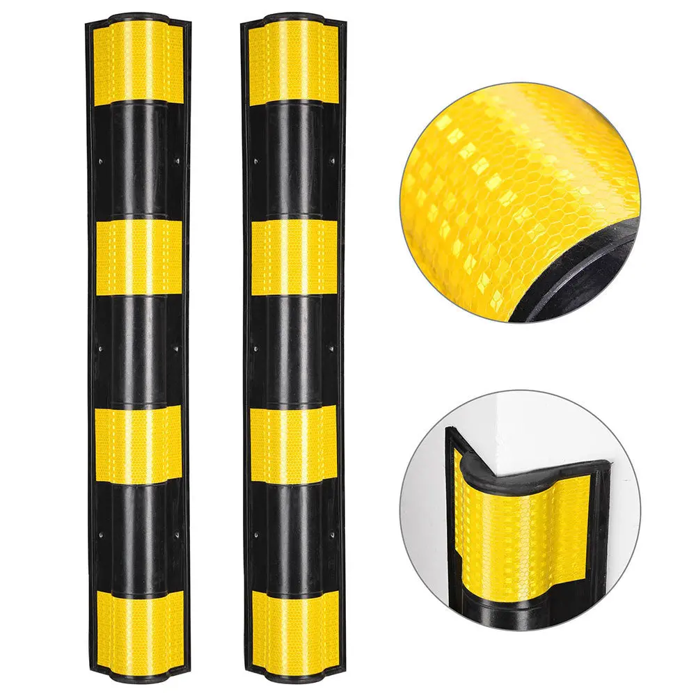 Yescom 2Pcs Rubber Corner Guards For Walls Reflective 31" Round 1