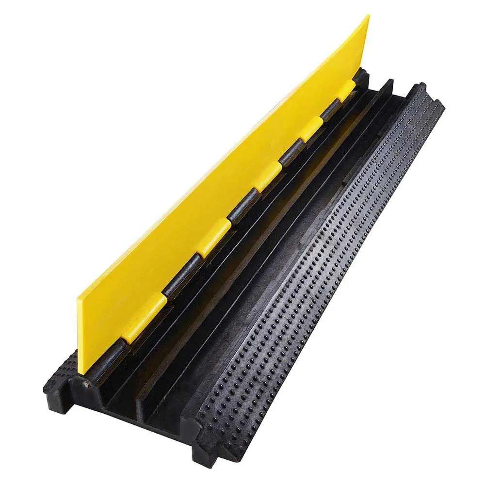 Yescom Cable Ramp Protector Rubber Cable Cover 2-Channel 1