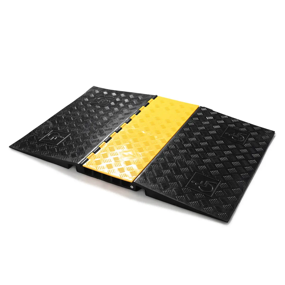 Yescom Ada Cable Ramp Rubber Speed Bump 5-Channel For 1 3/8" Cables 1