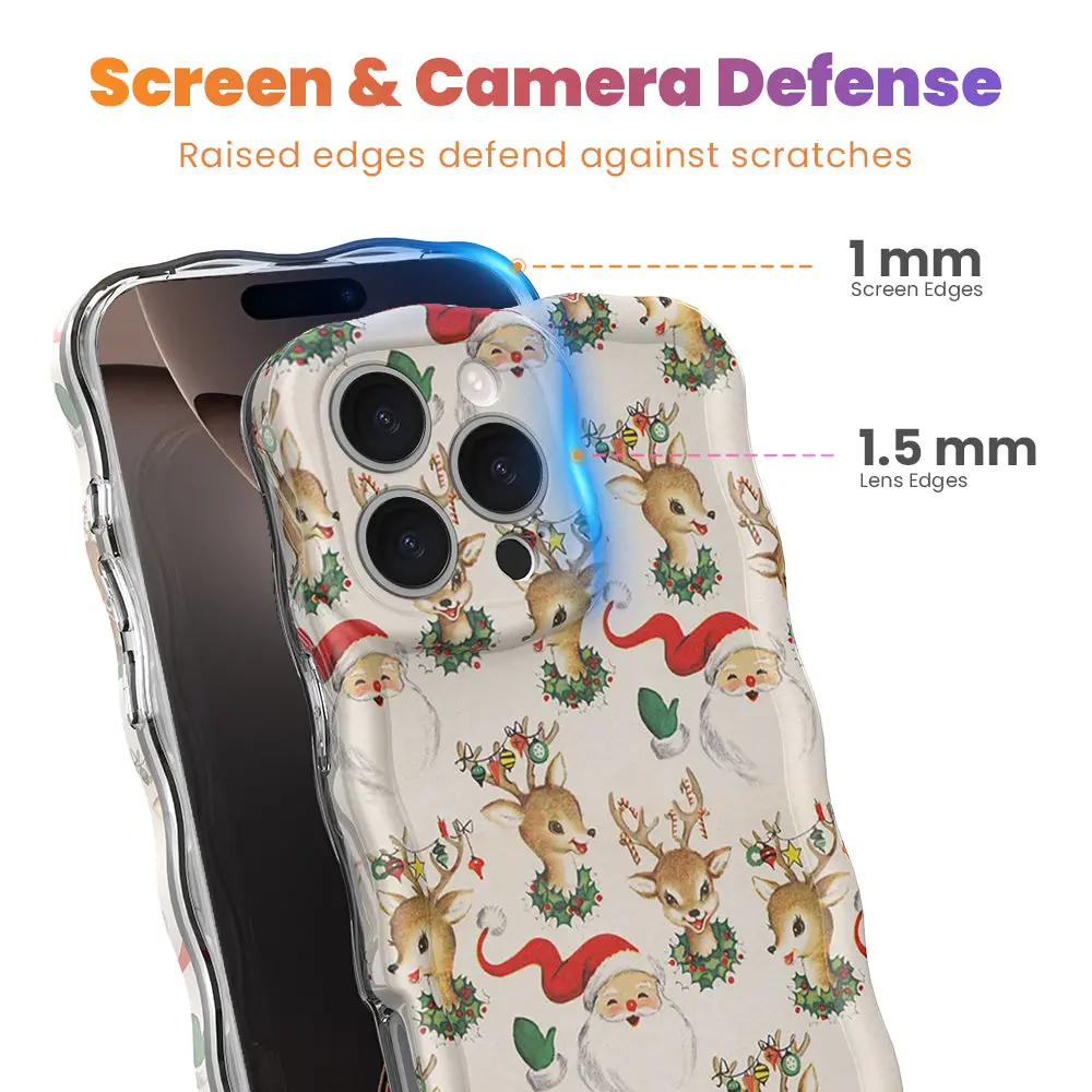 Vintage Christmas Wavy Luxe Magsafe Case For Iphone 7
