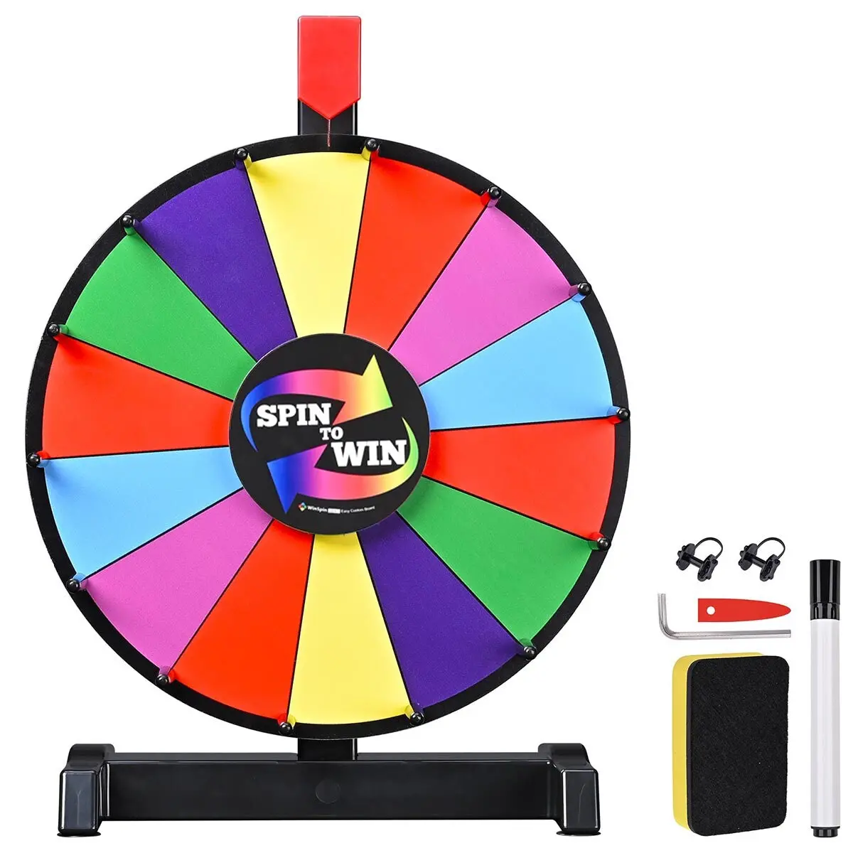 Winspin 12" Tabletop Prize Wheel Color Dry Erase 1