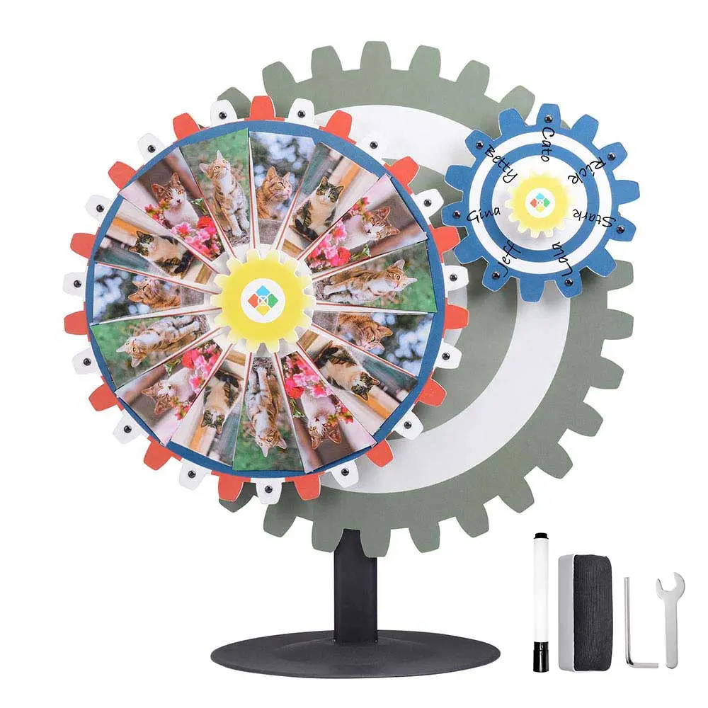 Winspin Gears Spinning Wheel Tabletop, 24" 1