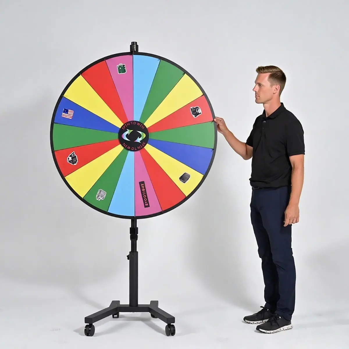 Winspin 48" Rolling Stand Prize Wheel Color 1