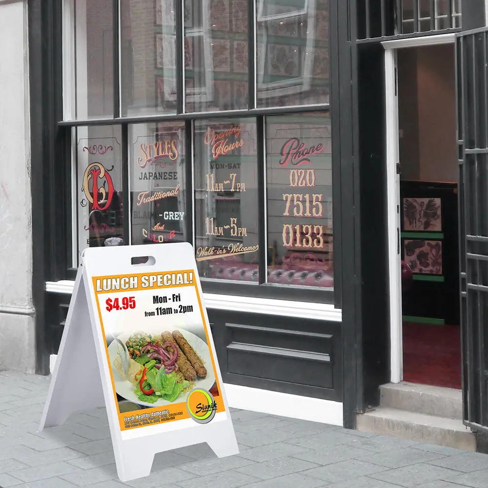Yescom Dual-Side Sign Frame 19X32 In Sandwich Board W/ Carrying Handle 1