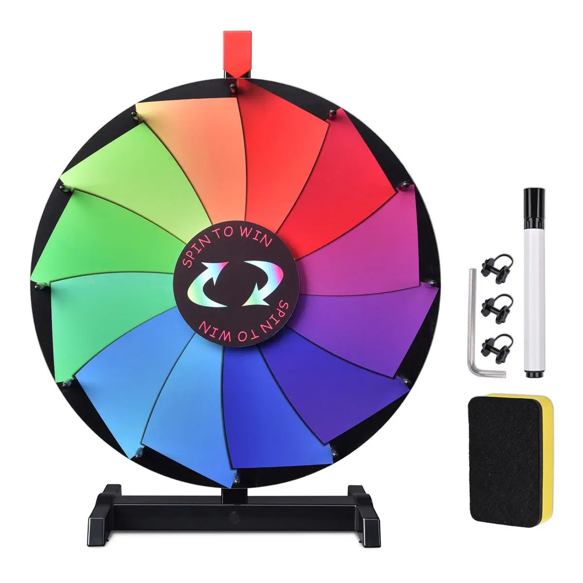 Winspin 18" Prize Wheel Tabletop Custom Wheel 12-Slot 1
