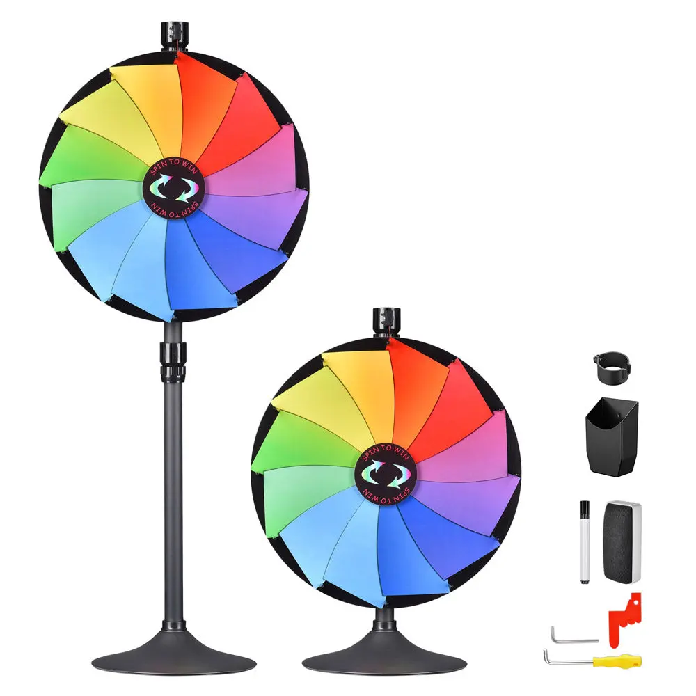 Winspin 24" Prize Wheel Tabletop Floor Stand 12-Slot 1