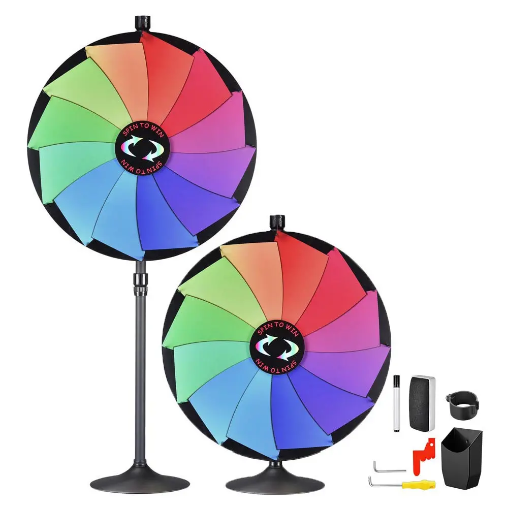 Winspin 36" Prize Wheel Tabletop Floor Stand 12-Slot 1