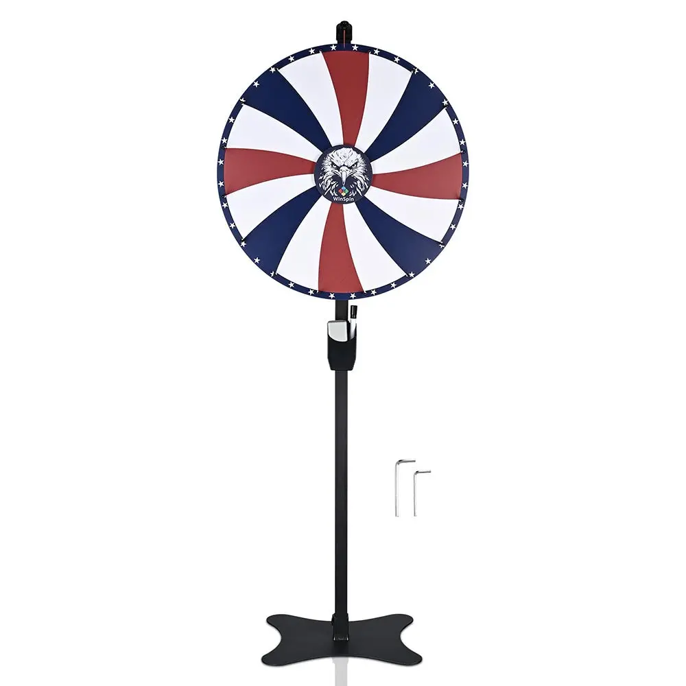 Winspin 24" Floor Stand Tabletop Prize Wheel Bald Eagle Head 1