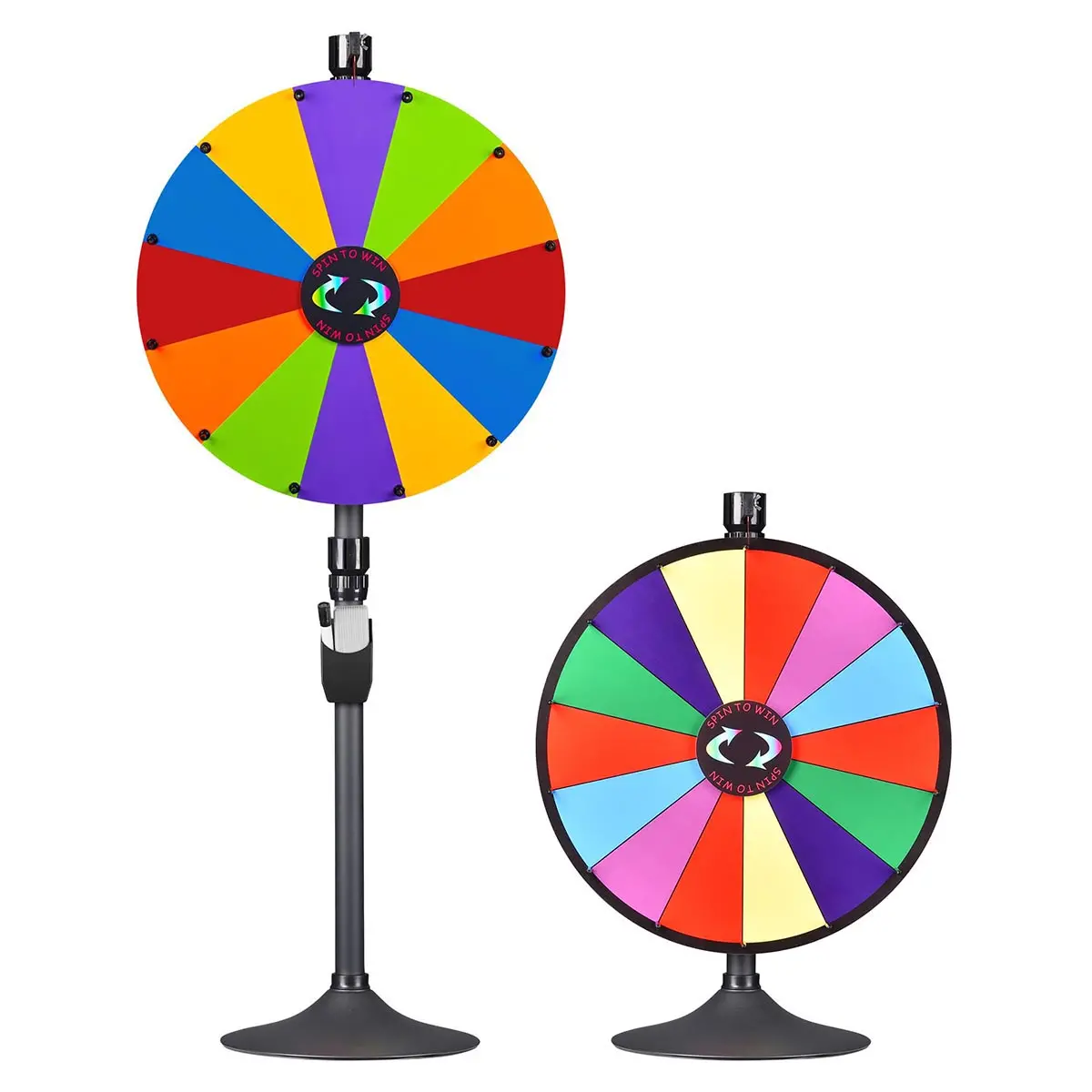 Winspin 24" 14 Slot Floor Stand Color Clicker Dry Erase Prize Wheel 1