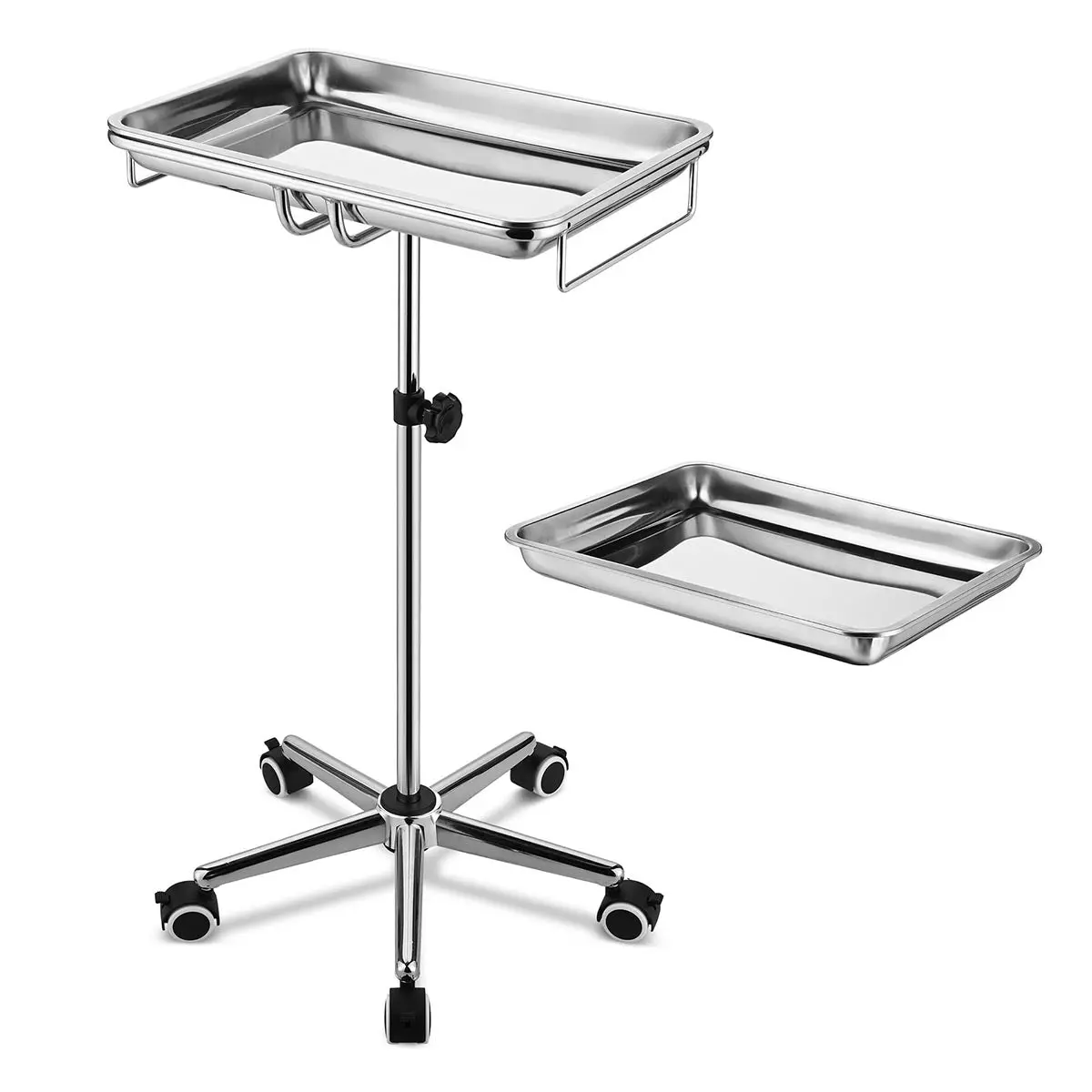 Yescom Mayo Stand Medical Equipment Stainless Steel Tray 5 Legs 1