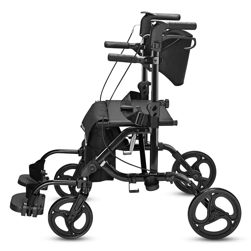 Yescom Rollator Walker With Seat Footrest Armrest Backrest 4 Wheels 1