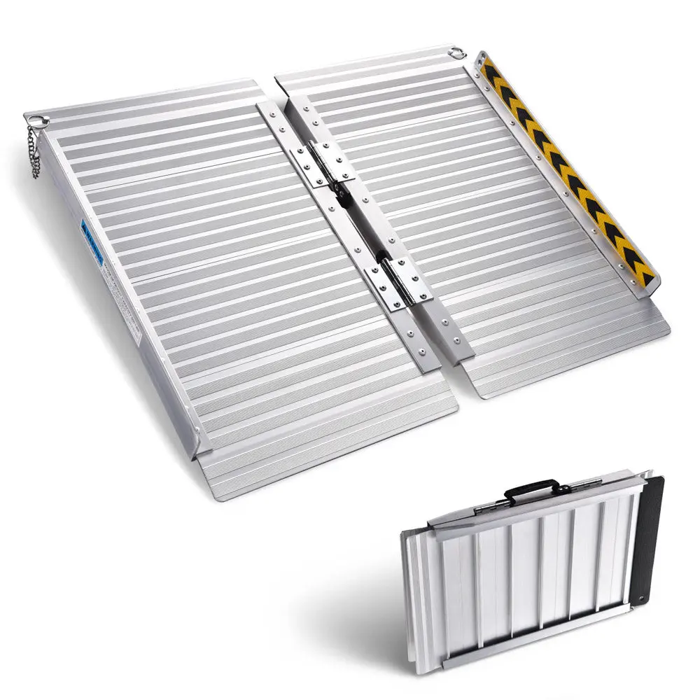 Yescom Wheelchair Ramp 600Lb Capacity 2'X29" Aluminum Single-Step 1