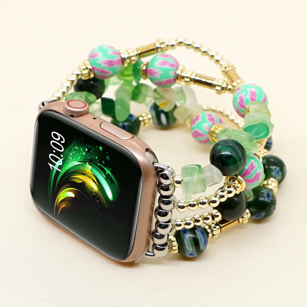 Agate Quartz Heishi Bracelet Band For Apple Watch Multiple Styles/Colors Available 1